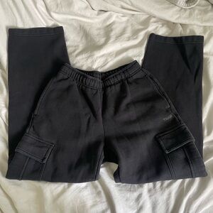 TNA Cozy Fleece Mega Fit Cargo Pants — Black